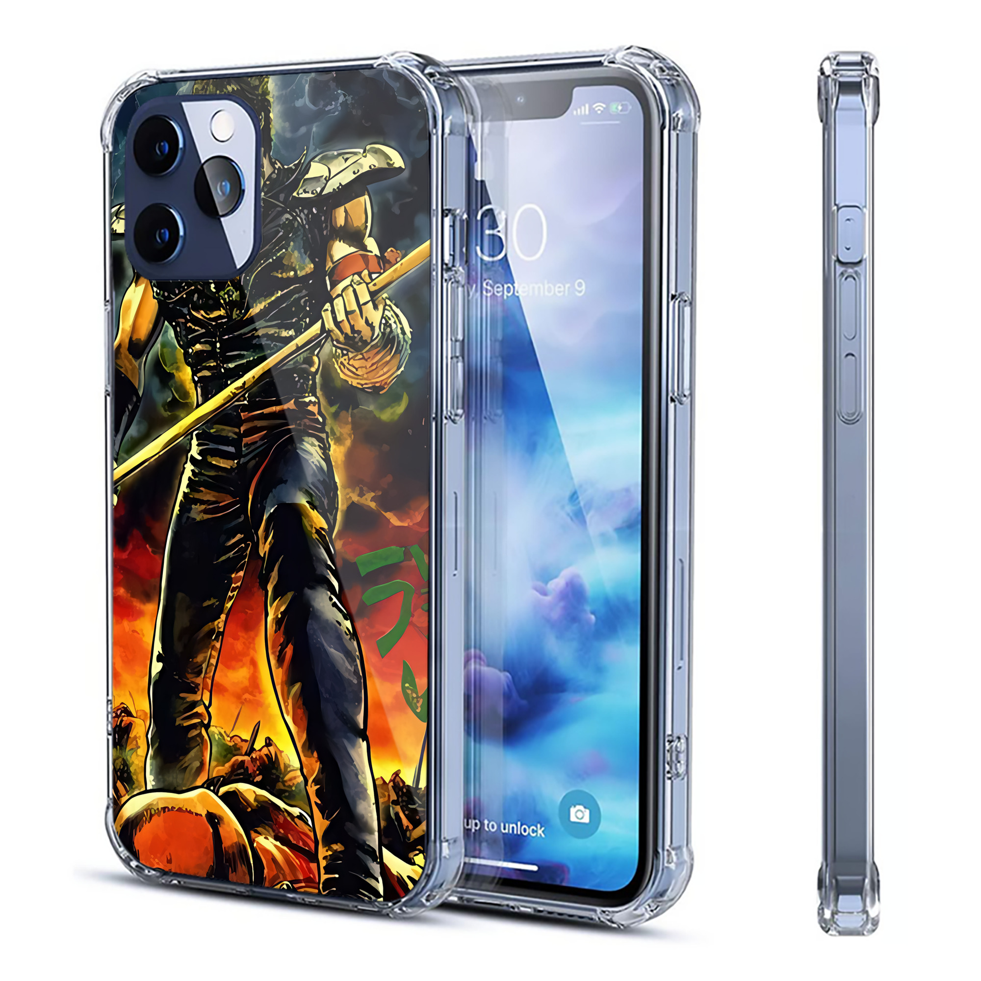 （画像用） 北斗の拳 Fist of the North Star 【iPhone 12シリーズ対応】透明スマホケース（クリアソフトケース）